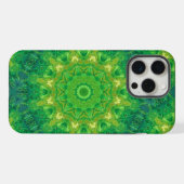 Green Circular Pattern Phone Case iPhone Hoesje (Achterkant horizontaal)