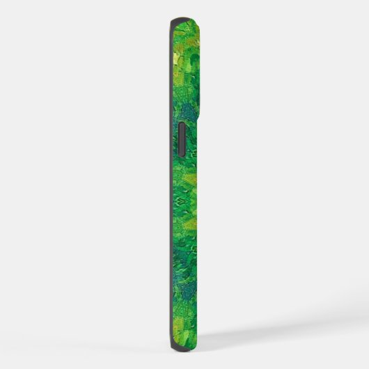 Green Circular Pattern Phone Case iPhone Hoesje (Rechterkant)