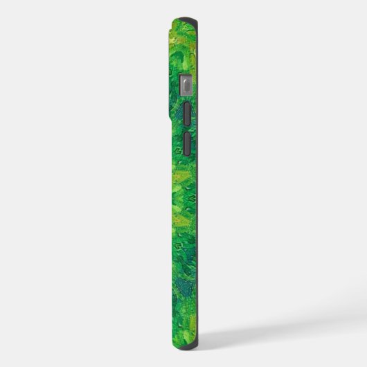 Green Circular Pattern Phone Case iPhone Hoesje (Linkerkant)