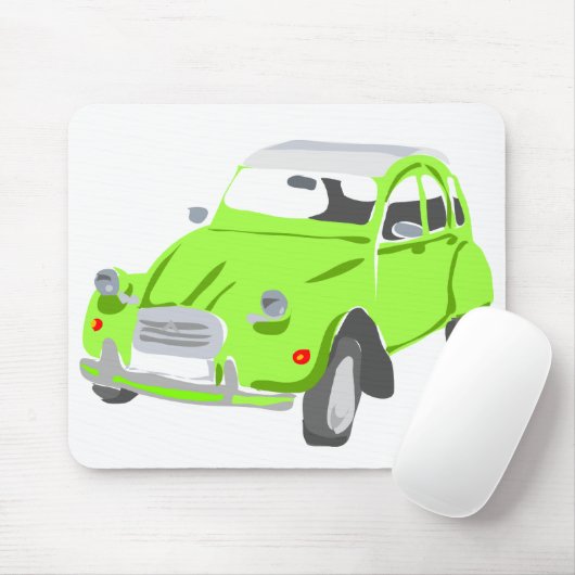 Green Citroen 2 CV Mousemat Muismat (Met muis)