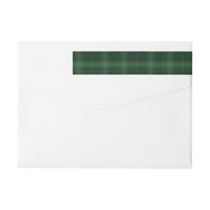 Green Clan Tartan met Thistle Return Address
