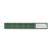 Green Clan Tartan met Thistle Return Address (Individueel)