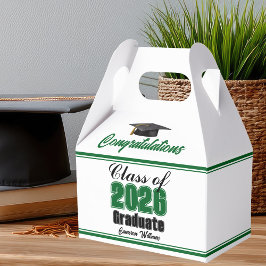 Green Class of 2026 Custom Graduation Party Bedankdoosjes