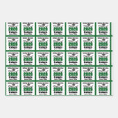 Green Class of 2026 Customized Graduation Inpakpapier Vel (Voorkant 2)