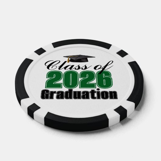 Green Class of 2026 Graduation Party Poker Chips (Enkel)