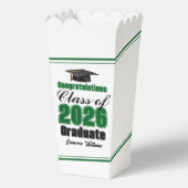 Green Class of 2026 Graduation Party Popcorn Bedankdoosjes (Voorkant)