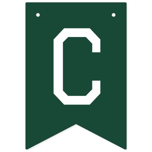 Green Class Of 2026 Graduation Party Vlaggetjes (Tweede vlag)