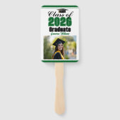 Green Class of 2026 Photo Custom Graduation Photo Handwaaier (Achterkant)