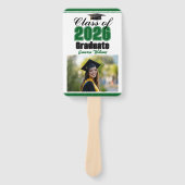 Green Class of 2026 Photo Custom Graduation Photo Handwaaier (Voorkant)