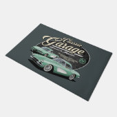 Green Classic Car Garage Deurmat (Schuin)