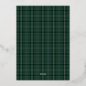 Green Classic Christmas Plaid Photo Folie Feestdagenkaart (Achterkant)