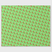Green Classic LOVE Heart Motif Cadeaupapier (Vlak)