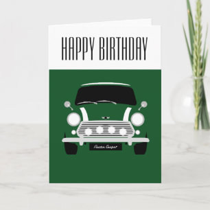 Green Classic Mini Car Kaart