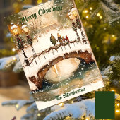 Green Classic Vrolijk Kerstfeest Waterverf