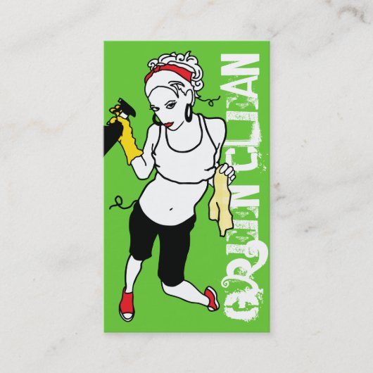 Green Clean (afspraakkaart) Afsprakenkaartje (Voorkant)