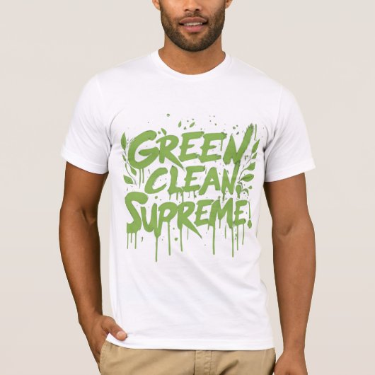 GREEN CLEAN SUPREME T-SHIRT (Voorkant)