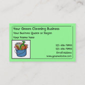 Green Cleaning aanpasbare visitekaartjes (Achterkant)