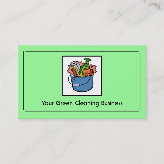 Green Cleaning aanpasbare visitekaartjes (Voorkant)