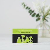 Green Cleaning Moderne Unieke Visitekaartjes (Staand voorkant)