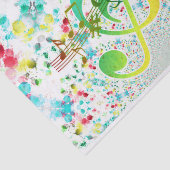 Green Clef en muzieknoten Tissuepapier (Detail)