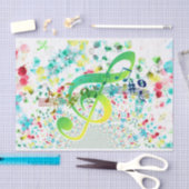 Green Clef en muzieknoten Tissuepapier (Craft)