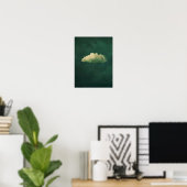 Green Cloud Print Moody Cloud Painting Emerald Gre (Thuiskantoor)