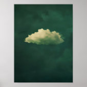 Green Cloud Print Moody Cloud Painting Emerald Gre (Voorkant)