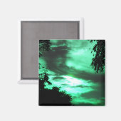 Green Clouded Sunrise Magnet (Voorkant / Achterkant)