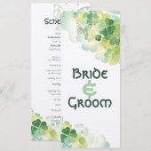 Green Clover and Butterfly Corners Schedule Kaart (Voorkant / Achterkant)