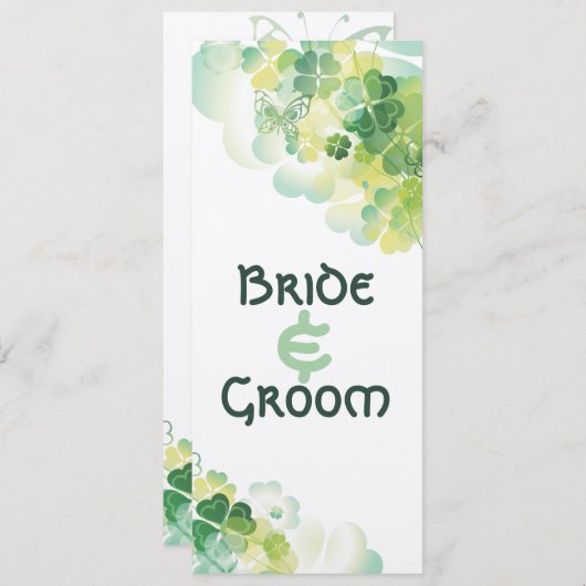 Green Clover and Butterfly Corners Schedule Kaart (Voorkant / Achterkant)