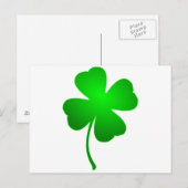 Green Clover Briefkaart (Voorkant / Achterkant)