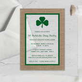 Green Clover & Burlap St. Patrick's Day Acryl Uitnodigingen