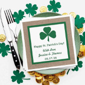 Green Clover & Burlap St. Patrick's Day Servet