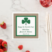 Green Clover & Burlap St. Patrick's Day Servet (Insitu)