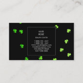 Green Clover Confetti Black Glam Vip Visitekaartje (Achterkant)