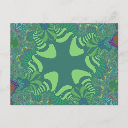 Green Clover Cross Briefkaart (Voorkant)