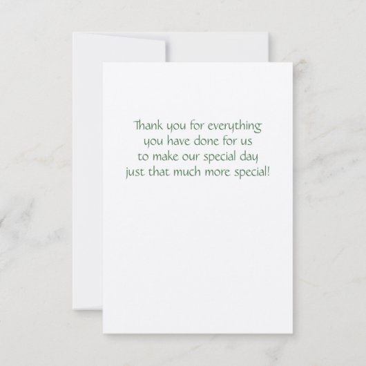 Green Clover en Butterfly Corners Bedankt (Achterkant)