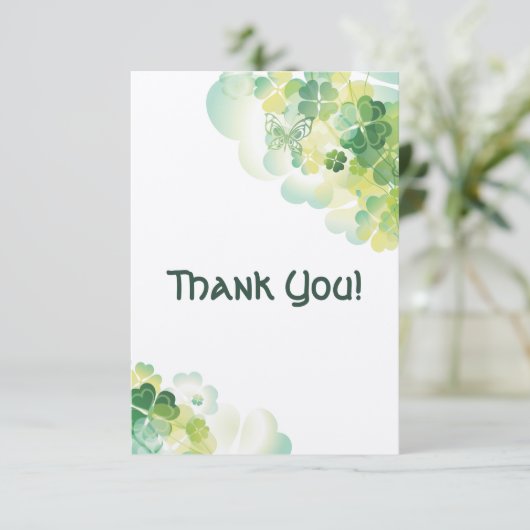 Green Clover en Butterfly Corners Bedankt (Staand voorkant)