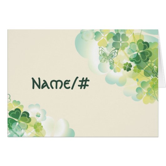 Green Clover- en Butterfly-hoekkaart (Voorkant Horizontaal)