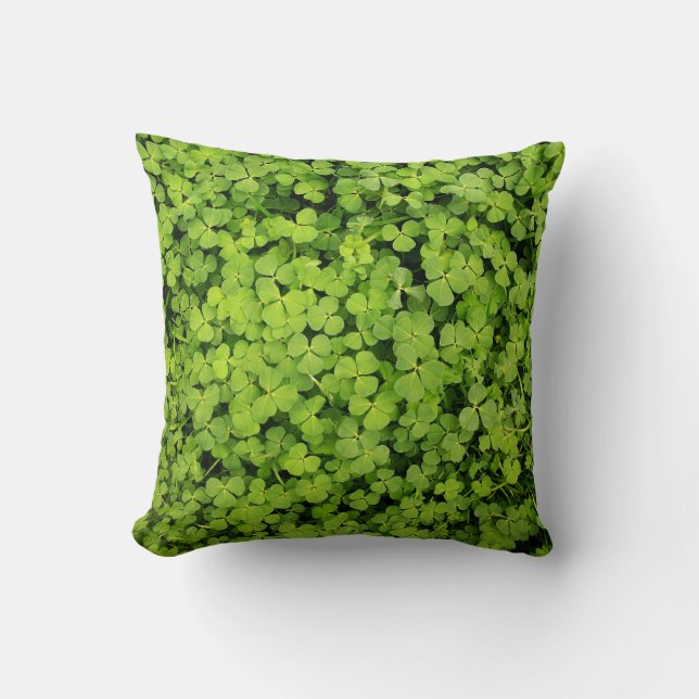 Green Clover Field Pillow Kussen (Voorkant)