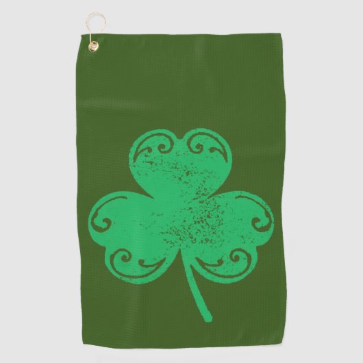 Green Clover Golfhanddoek (Voorkant)
