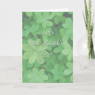 Green Clover Happy St. Patrick's Day Kaart