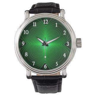 Green Clover Horloge