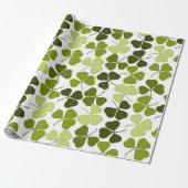 Green Clover in a Variety of Shades Cadeaupapier (Uitgerold)