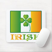 Green Clover Irish Flag St. Patrick's Day Muismat (Met muis)