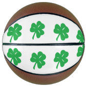 Green Clover Leaf Basketball Mini Basketbal (Voorkant)