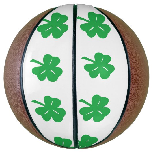 Green Clover Leaf Basketball Mini Basketbal (Verticaal)