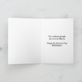 Green Clover Leaf St. Patrick's Day 15e verjaardag Kaart (Binnen)