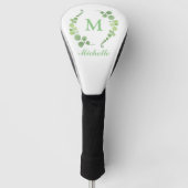 Green Clover Lucky Monogram Golfheadcover (Voorkant)