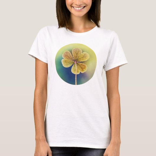Green Clover Macro T-shirt (Voorkant)
